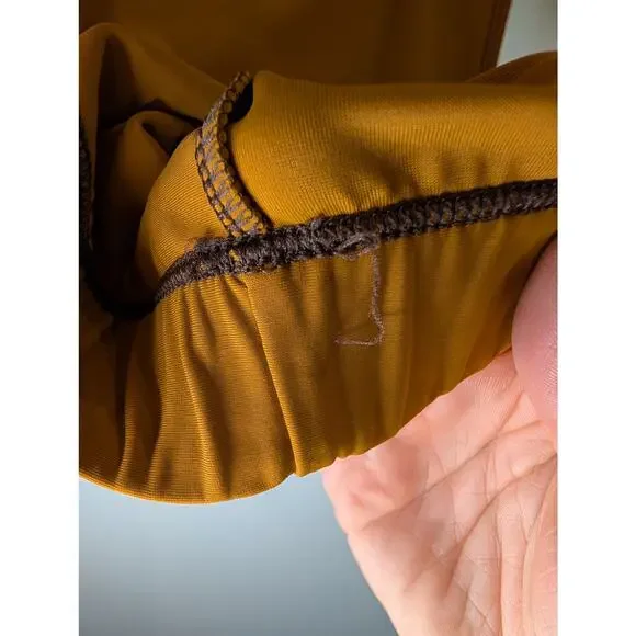 Hikerkind Mustard Gold Recycled Crop Active Tank Sleeveless Made in USA XS - Picture 8 of 8